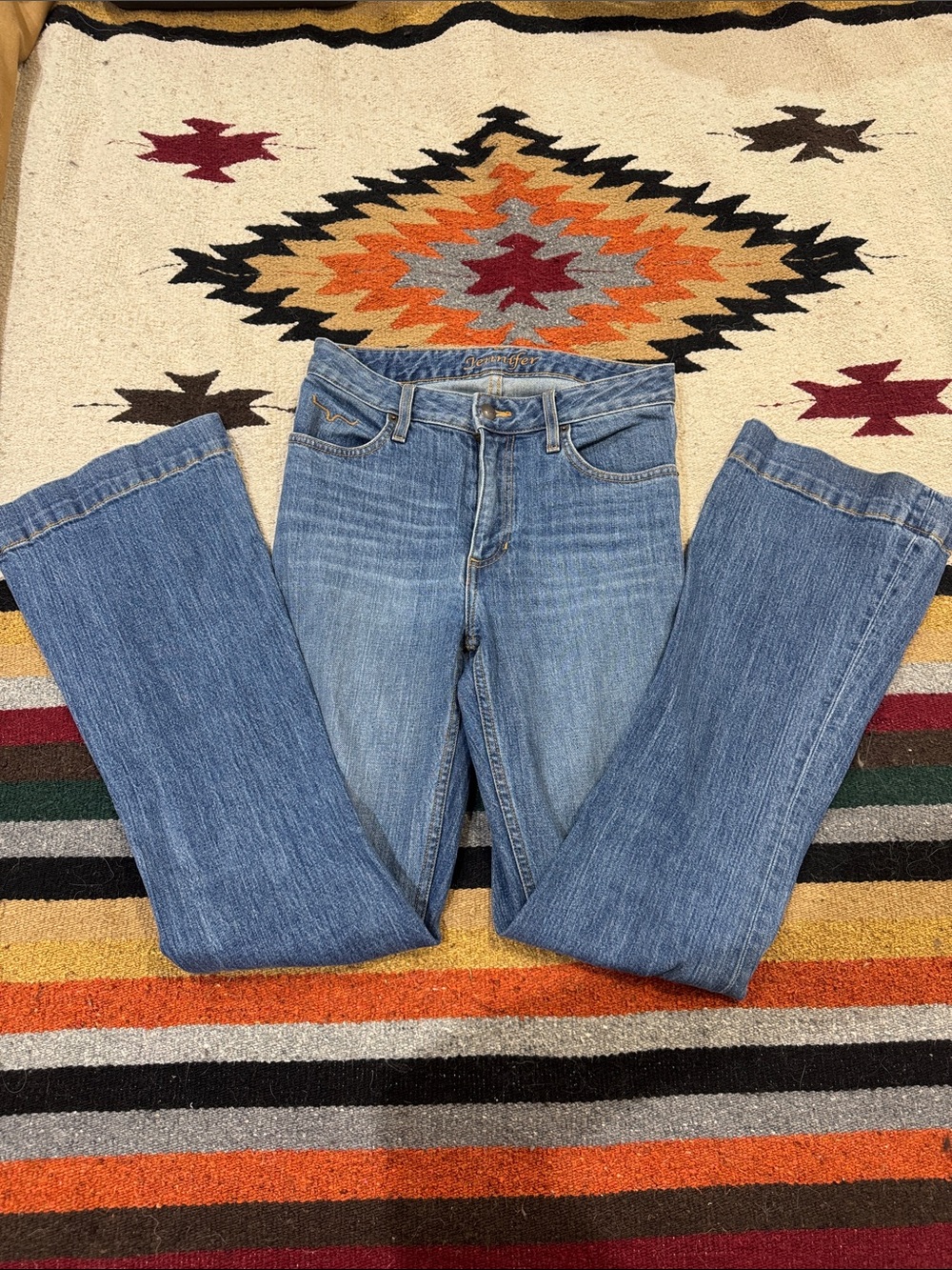 Kimes Ranch Light Blue Bootcut Jeans with Subtle Fade